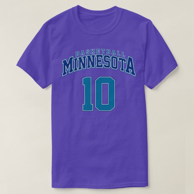 Minnesota Basketball Player nummer 10 T Shirt (Design framsida)