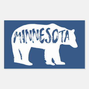 Minnesota Bear Rektangulärt Klistermärke