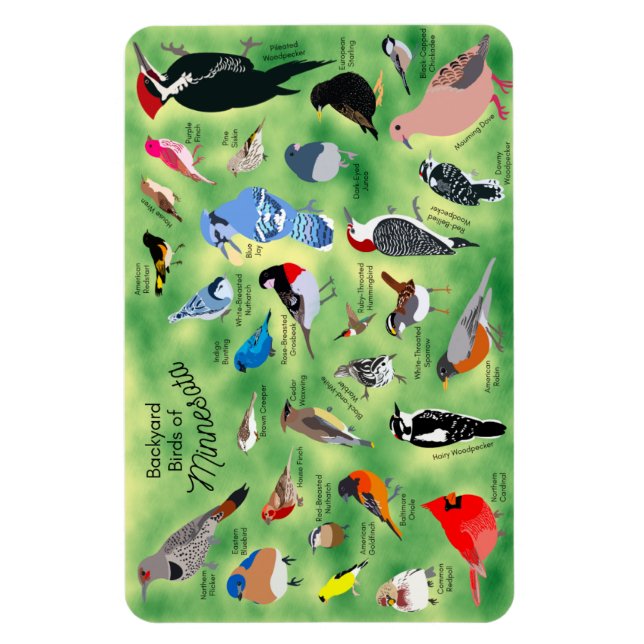 Minnesota Birds Flexible Photo Magnet (Vertikal)