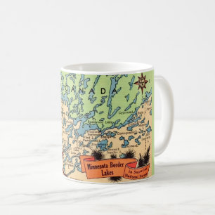 Minnesota Border Lakes Kartmugg Kaffemugg