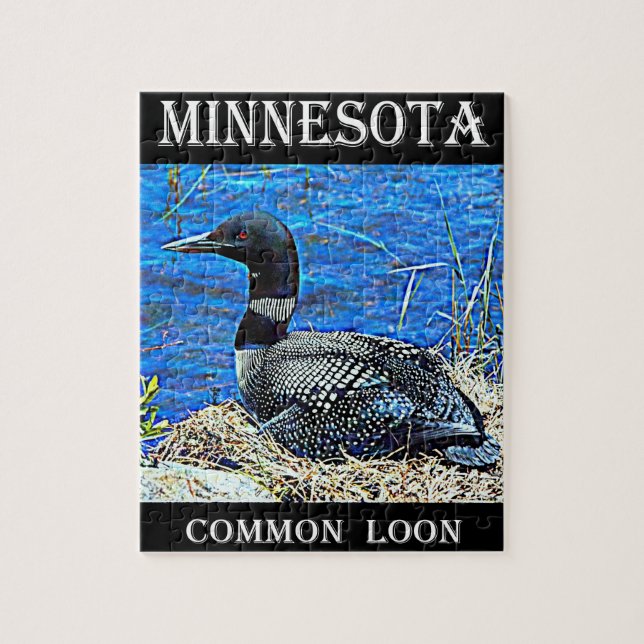 Minnesota Common Loon Pussel (Vertikal)