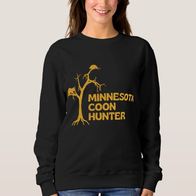 Minnesota Coon Hunter - Roligt Raccoon Hunting T Shirt (Framsida)