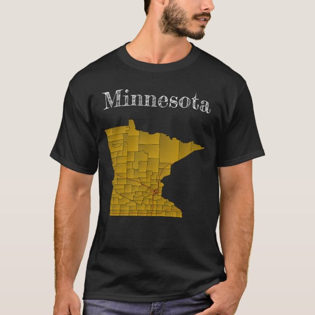 Minnesota Countyn & Interstate T Shirt (Framsida)