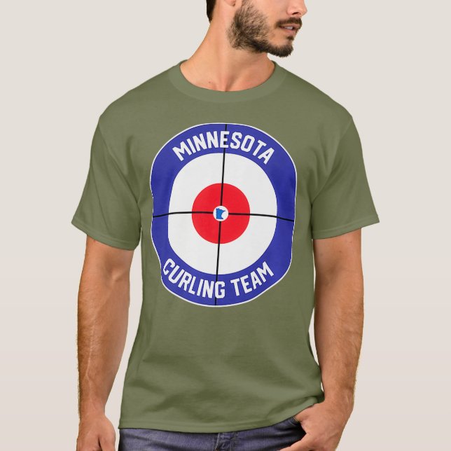 Minnesota Curling Team Sweep Sten MN State T Shirt (Framsida)