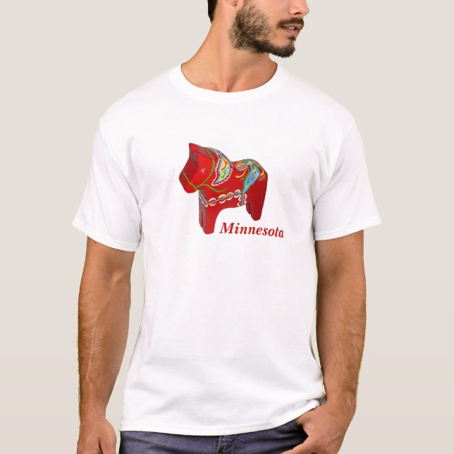 Minnesota Dala Horse Shirt T Shirt (Framsida)