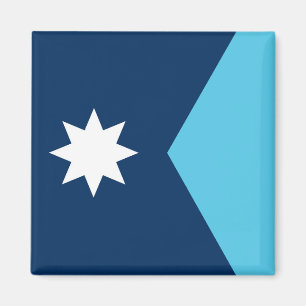 Minnesota delstat ny flagga symbol USA Amerika Magnet