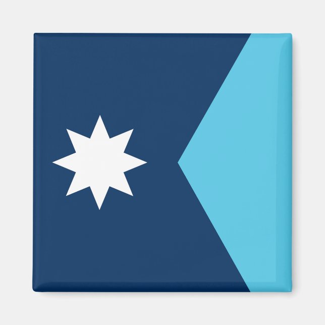 Minnesota delstat ny flagga symbol USA Amerika Magnet (Framsidan)