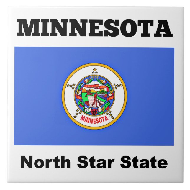 Minnesota, delstaten North Star, Kakelplatta (Framsidan)