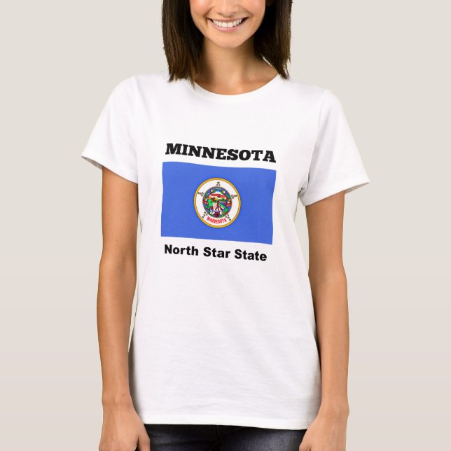 Minnesota, delstaten North Star, T Shirt (Framsida)