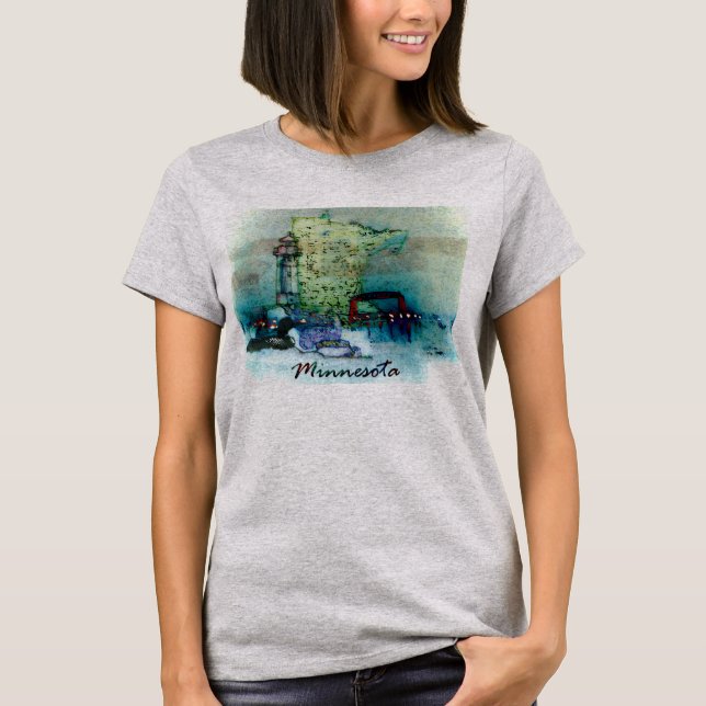 Minnesota Digital konst T Shirt (Framsida)