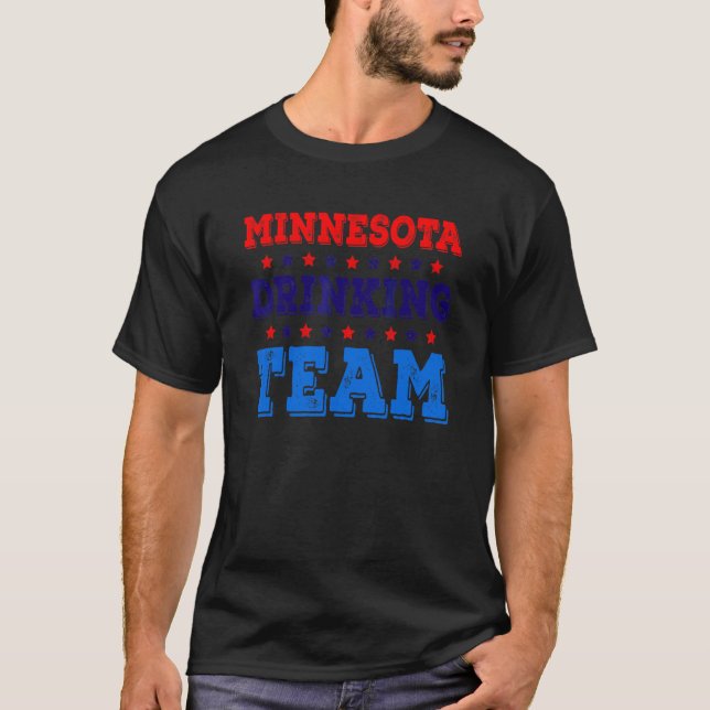 Minnesota Drickande Team Stat Stolthet  Öl Drickan T Shirt (Framsida)
