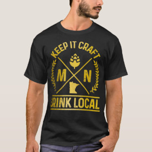 Minnesota Drink Local Brewmaster Craft Bee T Shirt