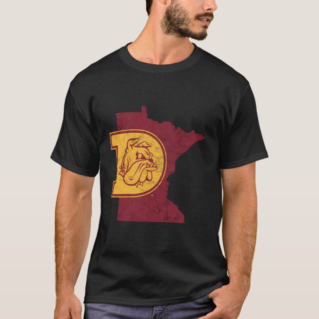 Minnesota Duluth Umd Bullhundform T Shirt (Framsida)