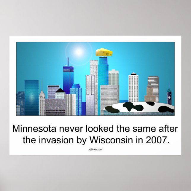 Minnesota efter invasion av Wisconsin.) Poster (Framsidan)