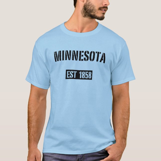 Minnesota Est 1858 T-Shirt (Framsida)