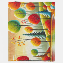 Minnesota Fall Forest och Sjö Fleecefilt