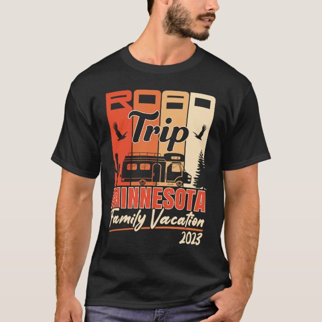 Minnesota Family Vacation RV Road Trip Mountains C T Shirt (Framsida)