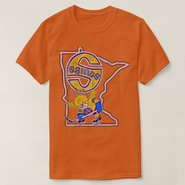 Minnesota Fighting Saints Hockey T Shirt (Design framsida)