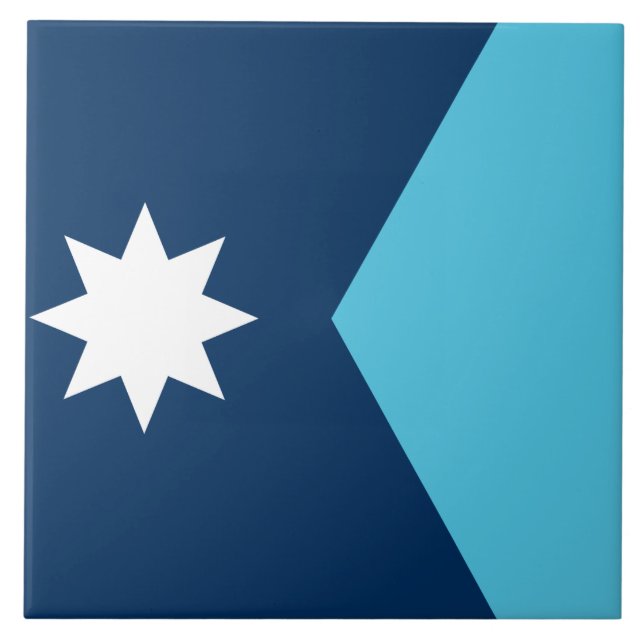 Minnesota Flag Tile Kakelplatta (Framsidan)