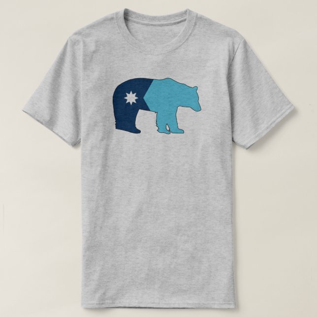 Minnesota Flagga Björn T Shirt (Design framsida)