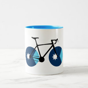 Minnesota Flagga Cycling Två-Tonad Mugg