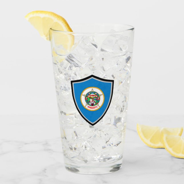 Minnesota flagga glaskopp (Framsida Ice)