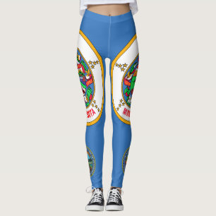 Minnesota flagga leggings