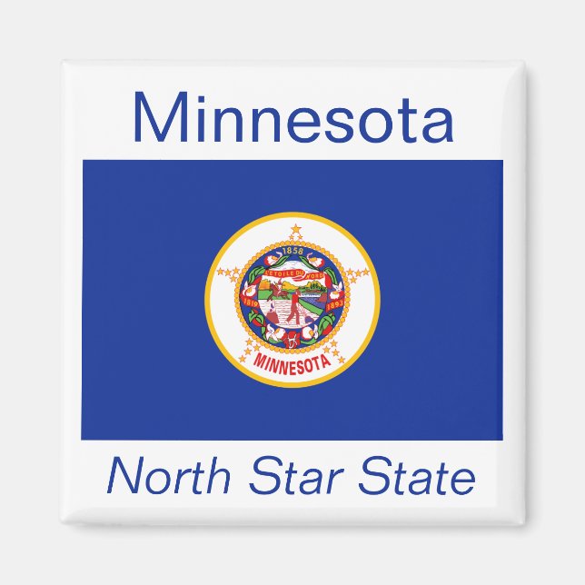 Minnesota Flagga Magnet (Framsidan)