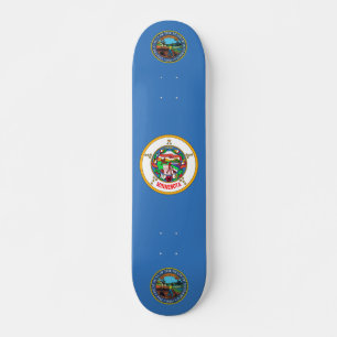Minnesota flagga mini skateboard bräda 18,5 cm