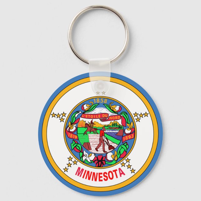 Minnesota flagga nyckelring (Framsida)