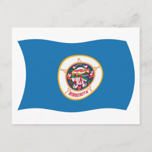 Minnesota Flagga Postkort Vykort