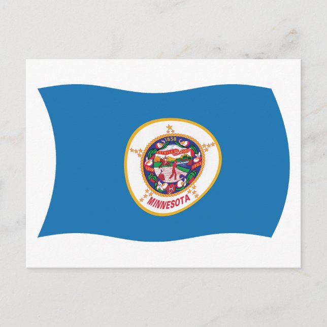 Minnesota Flagga Postkort Vykort (Framsida)