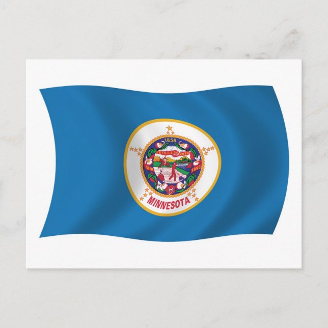 Minnesota Flagga Postkort Vykort (Framsida)