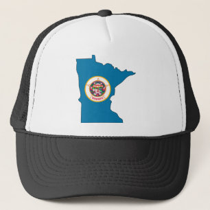 Minnesota flaggakarta truckerkeps