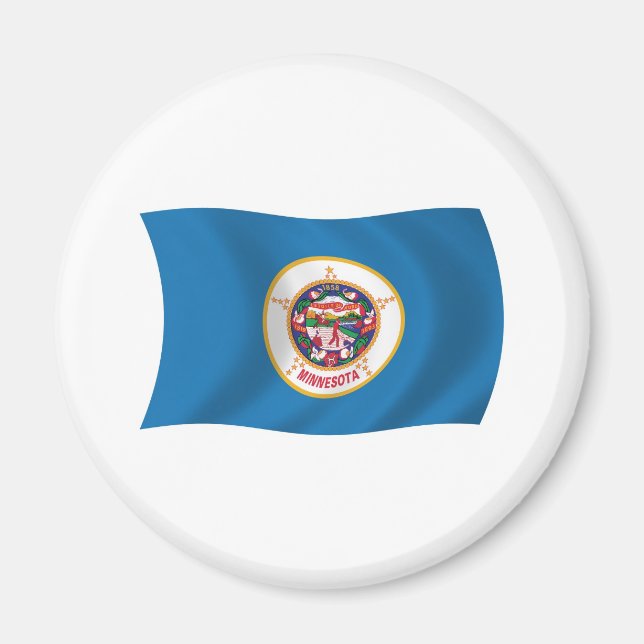 Minnesota Flaggmagnet Magnet (Framsidan)