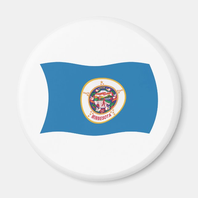 Minnesota Flaggmagnet Magnet (Framsidan)