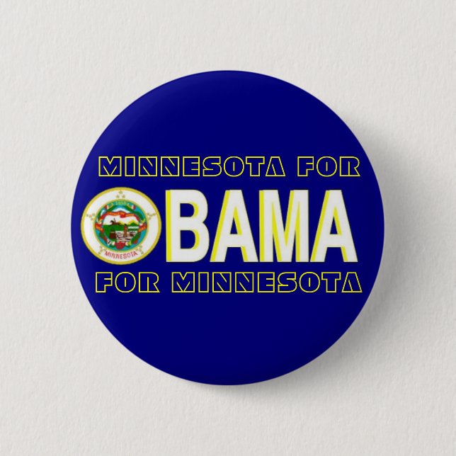 MINNESOTA FÖR OBAMA knäppas Knapp (Framsida)