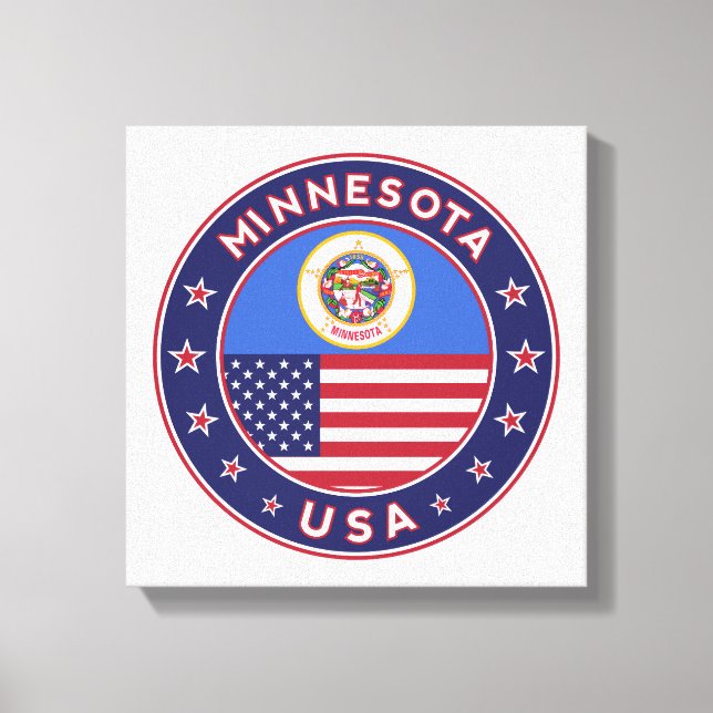 Minnesota, Förenta staterna Stater, Minnesota post Canvastryck (Framsida)
