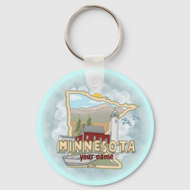 Minnesota fyr nyckelring (Framsida)