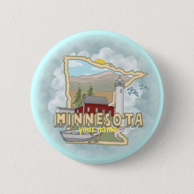 Minnesota fyr pin knapp (Framsida)