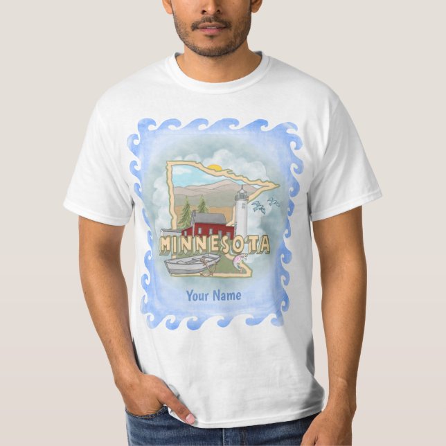 Minnesota fyr t-shirt (Framsida)
