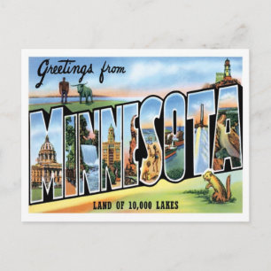Minnesota hälsningar från US-stater Vykort