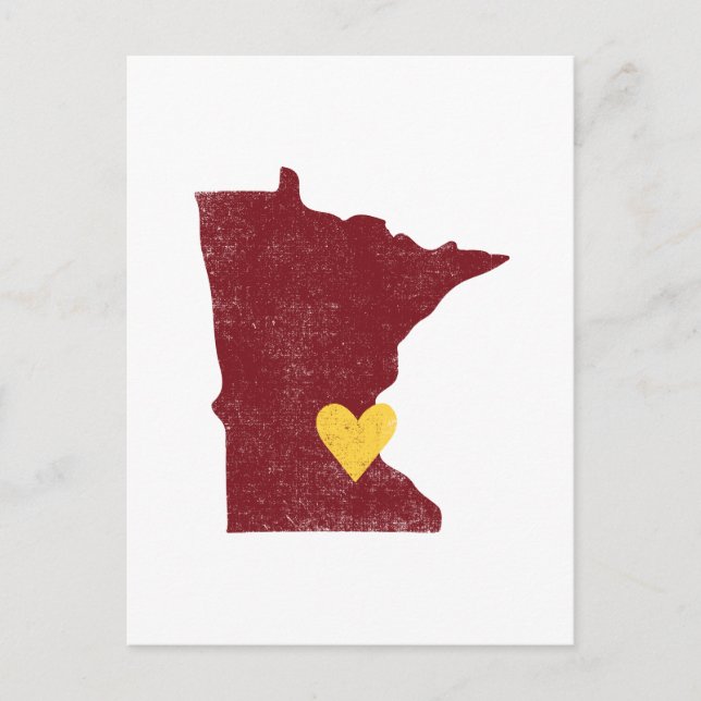 Minnesota Heart-vykort (måndag) - Anpassade! Vykort (Framsida)