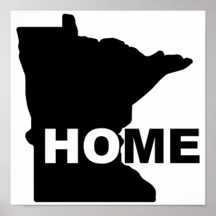 Minnesota Hem Hemifrån Affisch Skylt