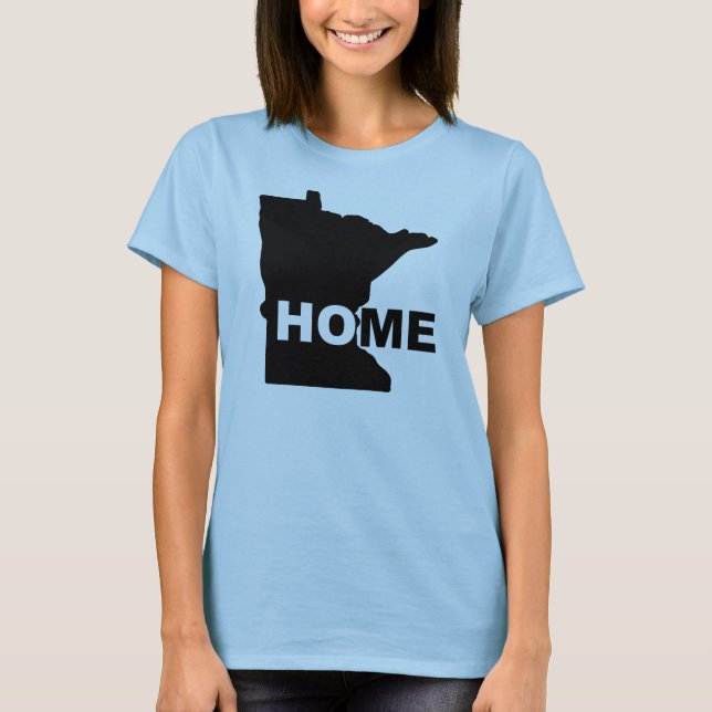 Minnesota Hemmet Borta Från Stat T-Shirt Tees (Framsida)