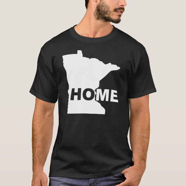 Minnesota Hemmet Borta Från Stat T-Shirt Tees (Framsida)
