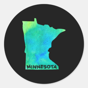 Minnesota Hemstat Kvinnor Män Kid Rötter Karta Kär Runt Klistermärke