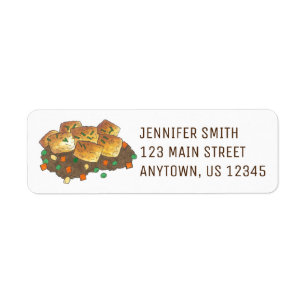 Minnesota Hett Dish Tater Tot Casserole Returadress Etikett