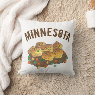 Minnesota Hett Dish Tater Tot Hotdisk Casserole Kudde