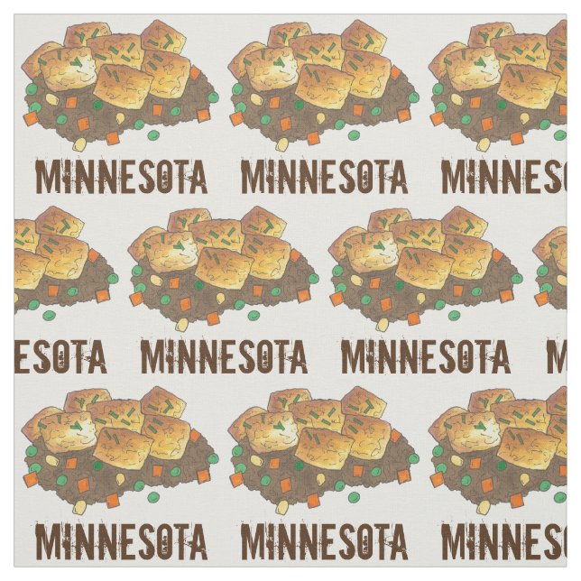 Minnesota Hett Dish Tater Tot Hotdisk Casserole Tyg (Provkarta)